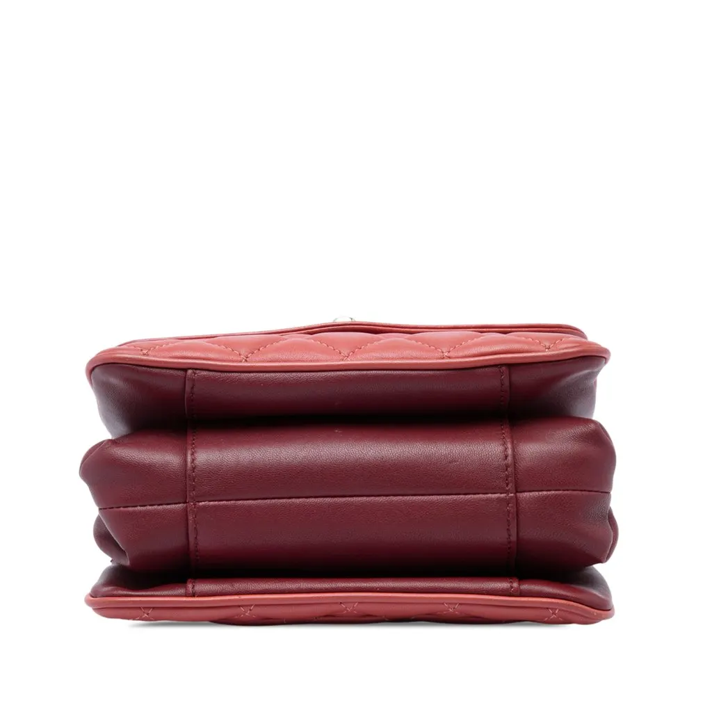 Chanel Small Quilted Lambskin Daily Companion Flap Pink Leather Very good - Inside View
