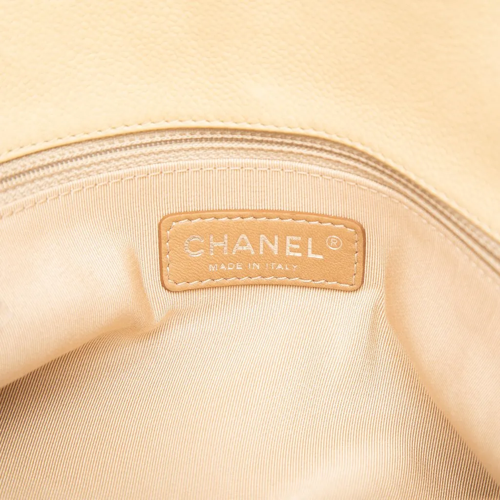 Chanel Petite Caviar Timeless Tote White Leather Very good - Box View