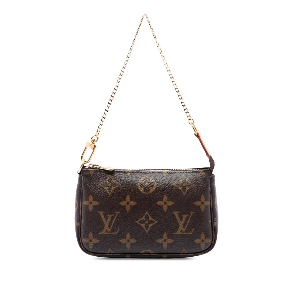 Louis Vuitton Monogram Mini Pochette Accessoires Brown Very good - Front View