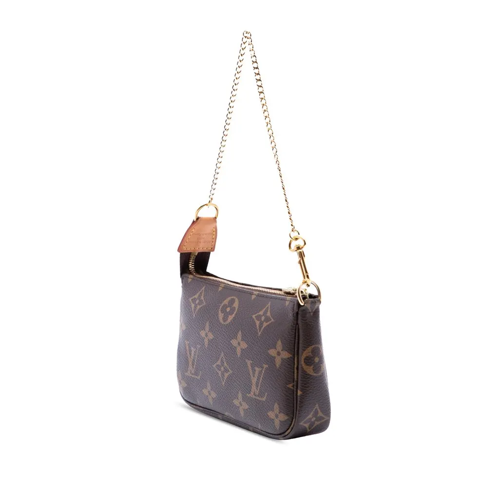 Louis Vuitton Monogram Mini Pochette Accessoires Brown Very good - Back View