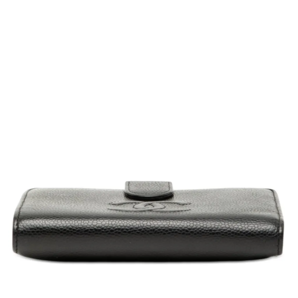Chanel CC Caviar Bifold Wallet Black Leather Very good - Inside View