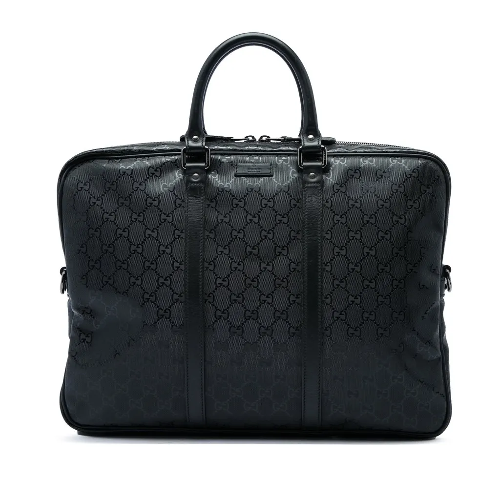 Gucci GG Imprime Business Bag Black Canvas Very good - Front View