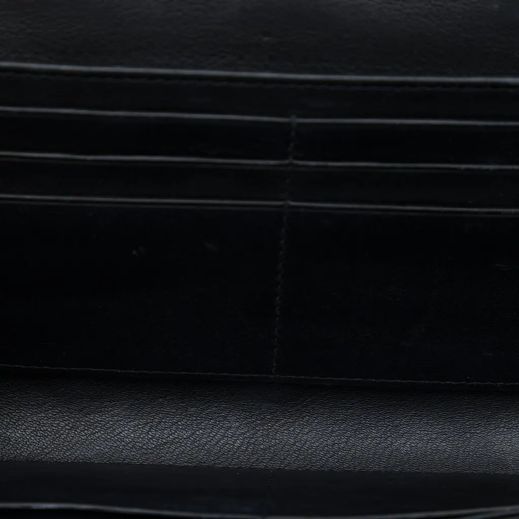 Dior Patent Cannage Lady Dior Wallet On Chain Black Leather Very good - Model View