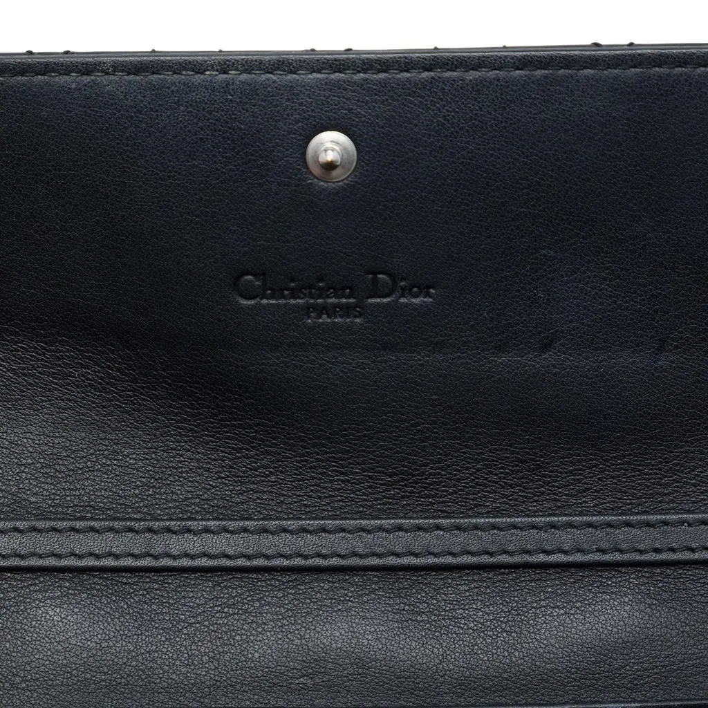 Dior Patent Cannage Lady Dior Wallet On Chain Black Leather Very good - Box View