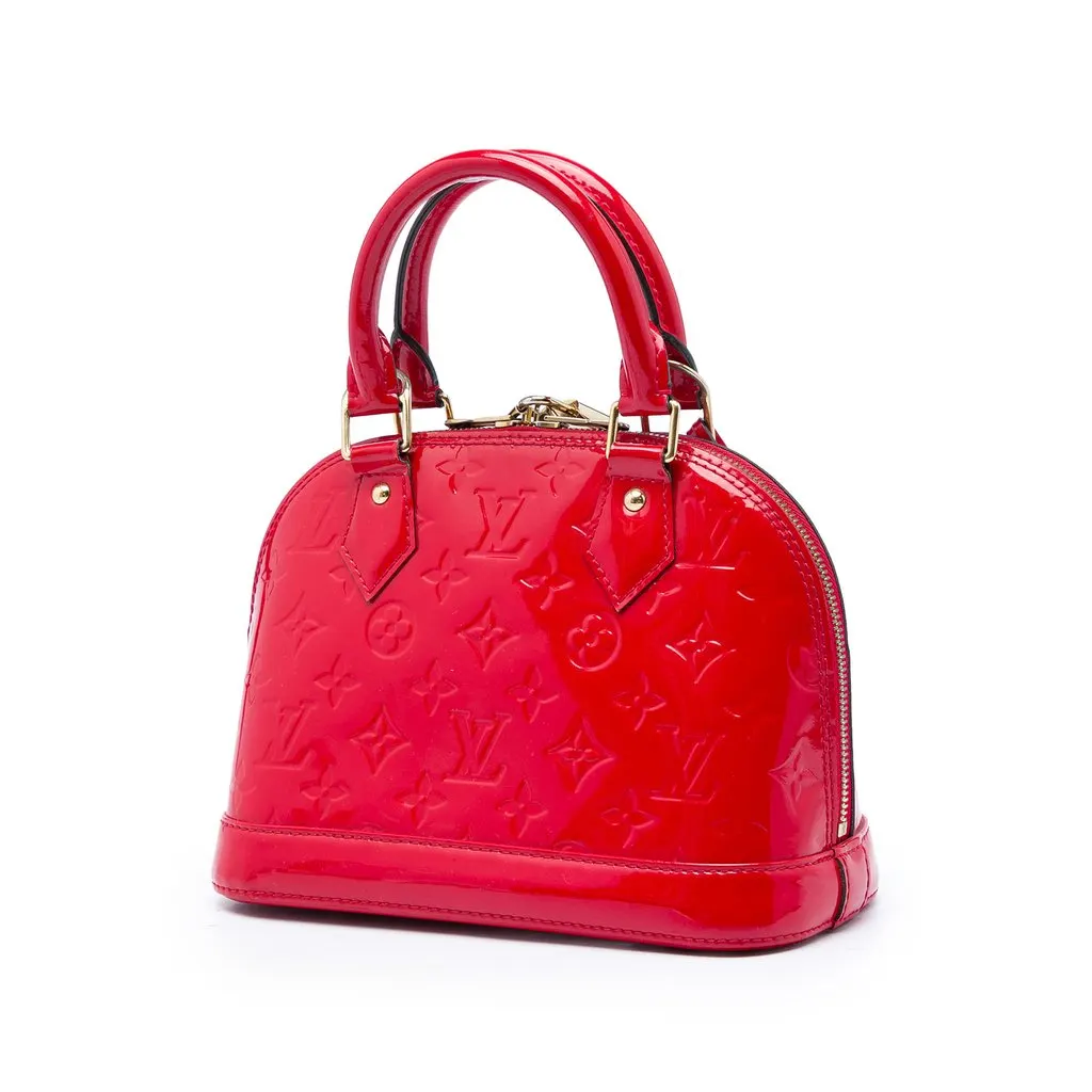 Louis Vuitton Monogram Vernis Alma BB Red Leather Very good - Back View