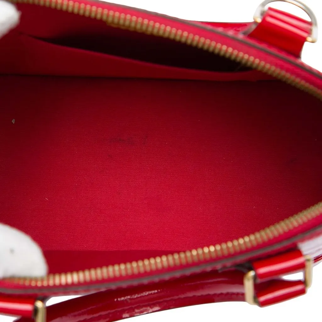 Louis Vuitton Monogram Vernis Alma BB Red Leather Very good - Model View