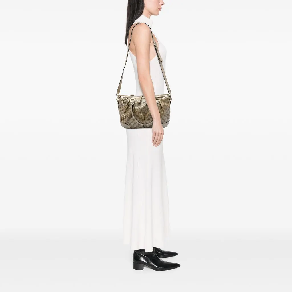 Gucci Guccissima Sukey Satchel Gold Leather Good - Box View
