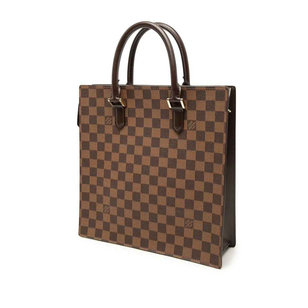 Louis Vuitton Damier Ebene Venice Sac Plat Brown Very good - Back View