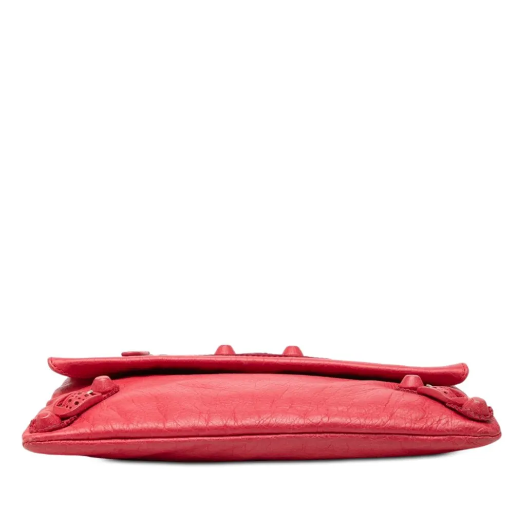 Balenciaga Lambskin Motocross Giant 21 Brogues Envelope Clutch Red Leather Very good - Inside View
