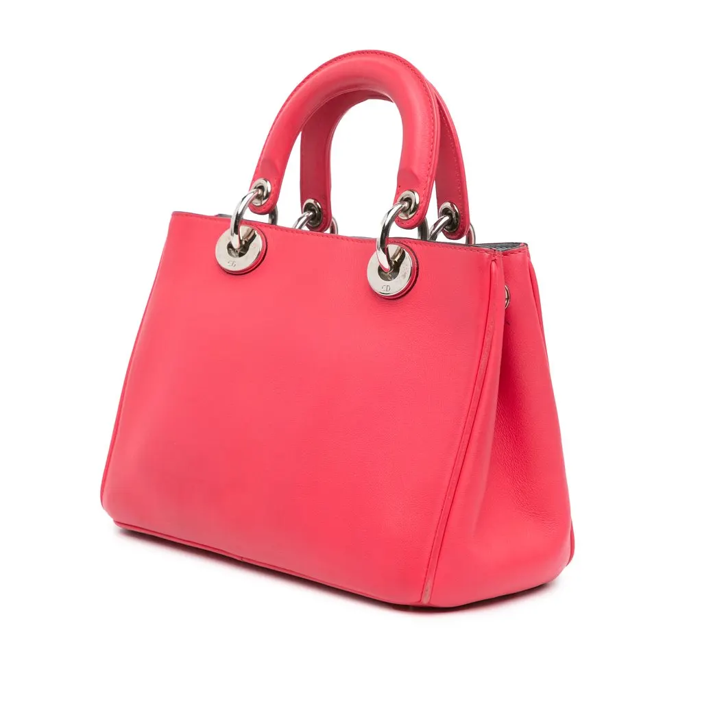 Dior Small Leather Diorissimo Satchel Pink Leather Very good - Back View