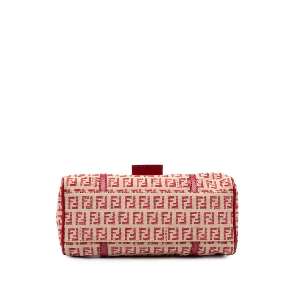Fendi Zucchino Canvas Sporty Shoulder Bag Beige Canvas Very good - Inside View