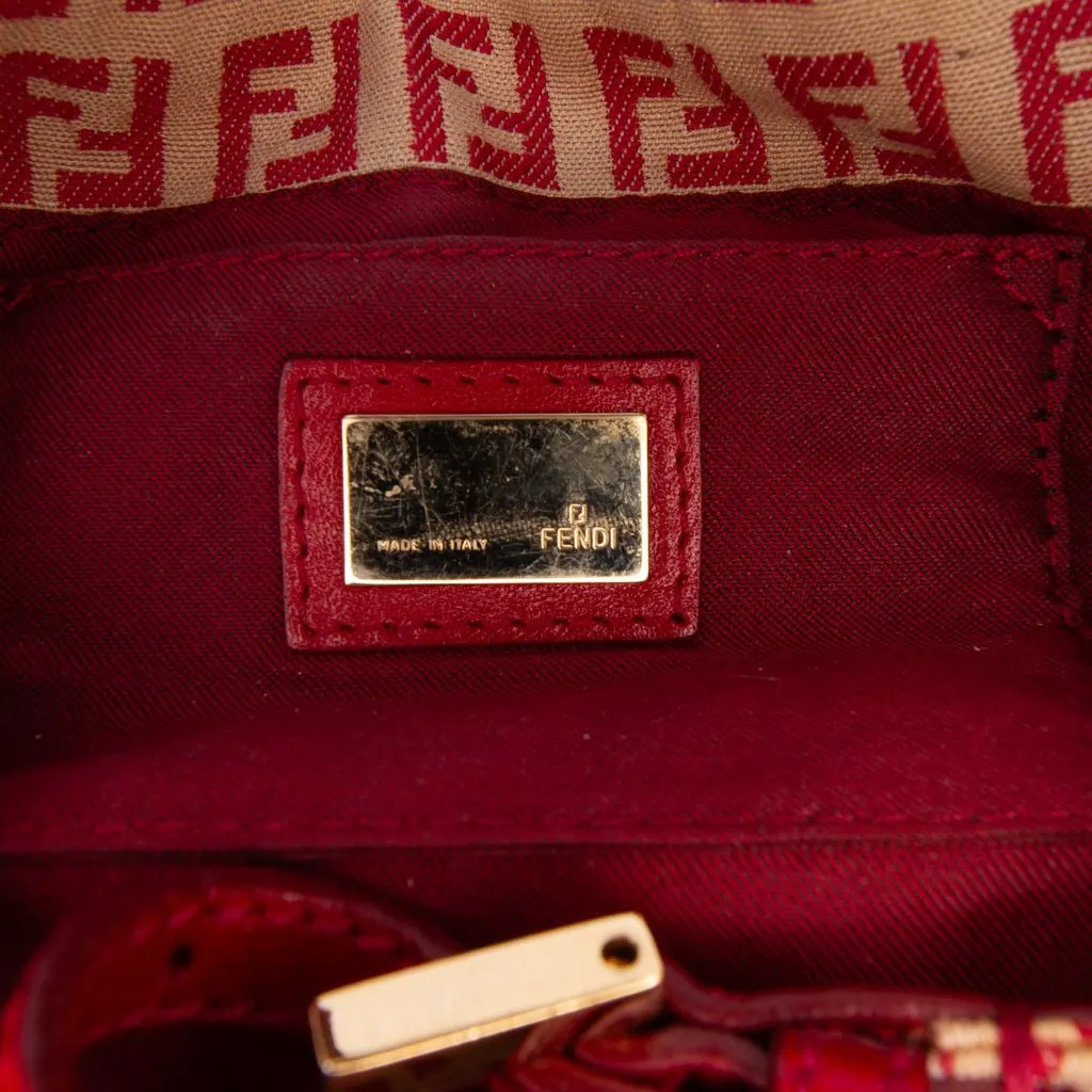 Fendi Zucchino Canvas Sporty Shoulder Bag Beige Canvas Very good - Box View