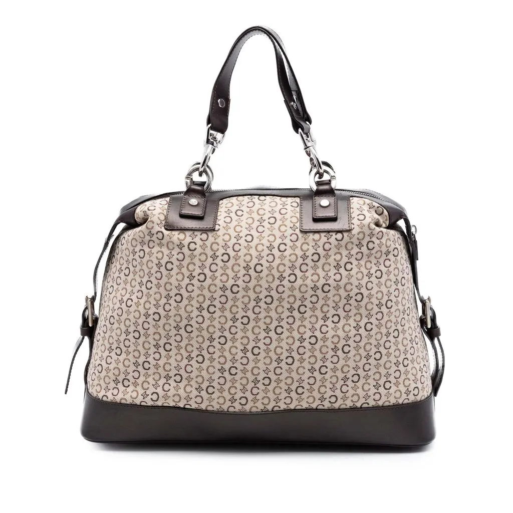 Celine C Macadam Canvas Handbag Beige Very good - Front View