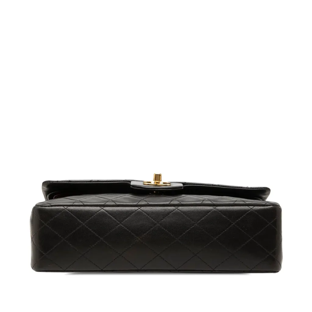 Chanel Medium Classic Lambskin Double Flap Black Leather Very good - Inside View