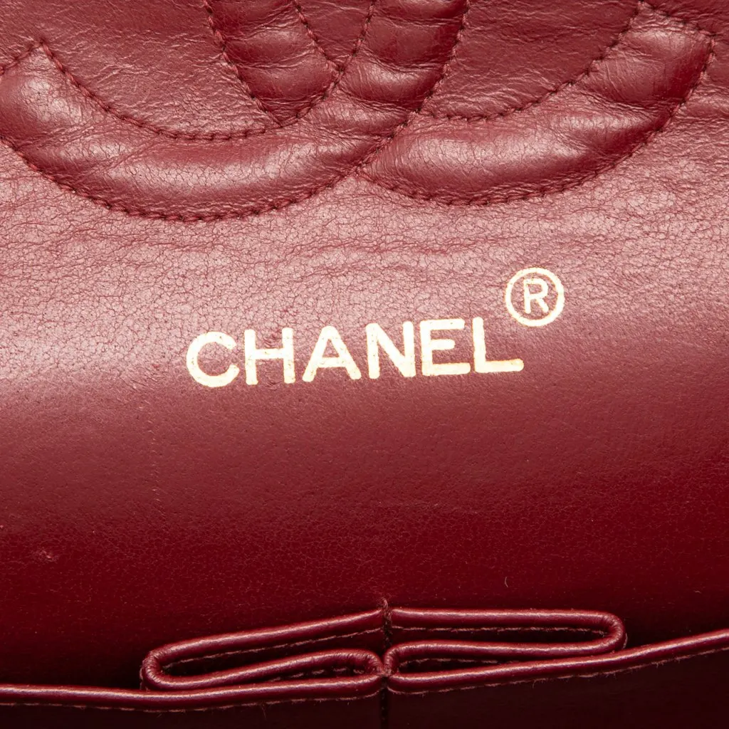 Chanel Medium Classic Lambskin Double Flap Black Leather Very good - Box View