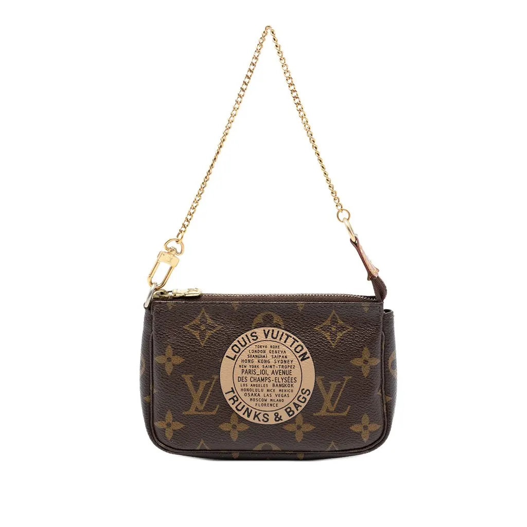 Louis Vuitton Monogram Mini Pochette Accessoires Brown Very good - Front View