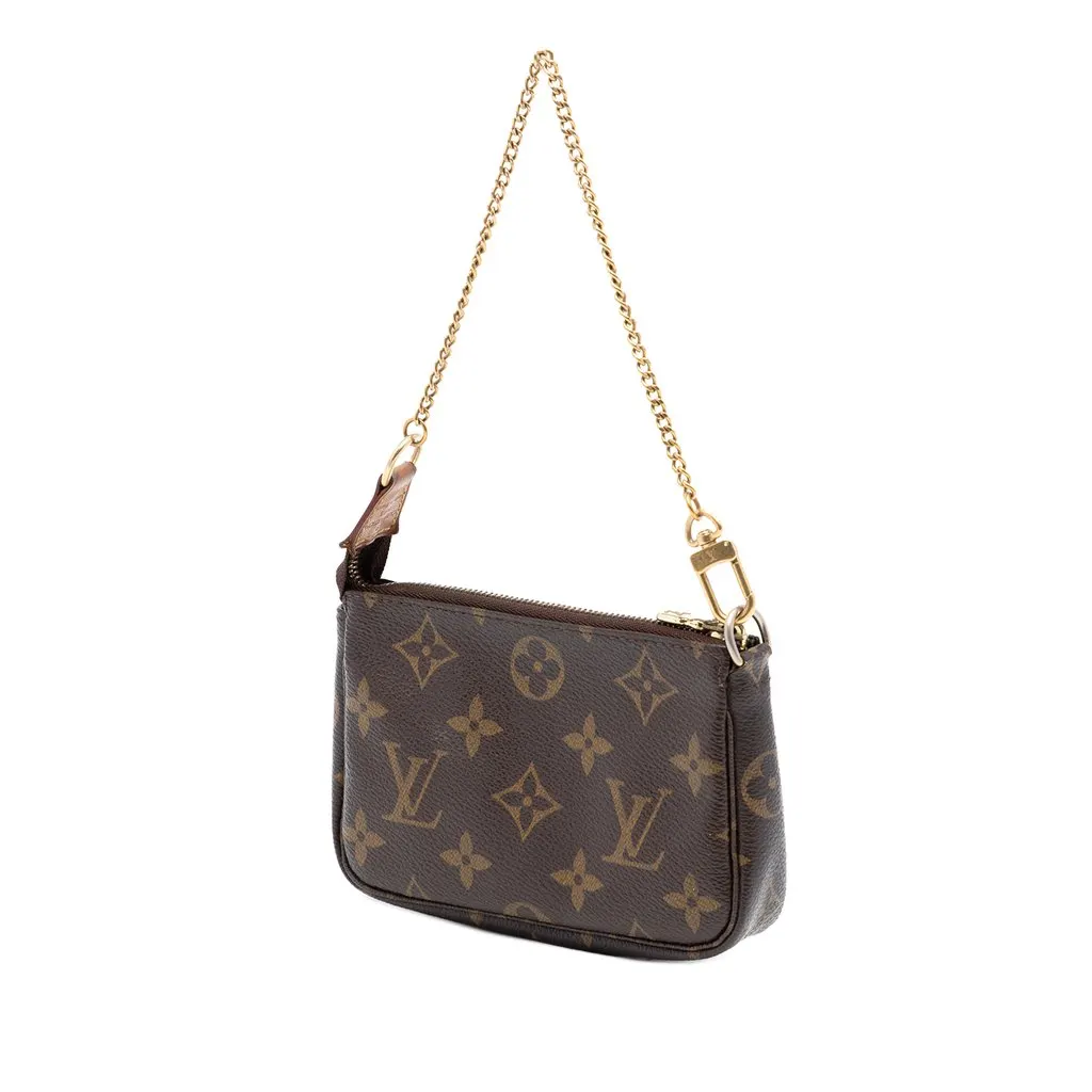 Louis Vuitton Monogram Mini Pochette Accessoires Brown Very good - Back View