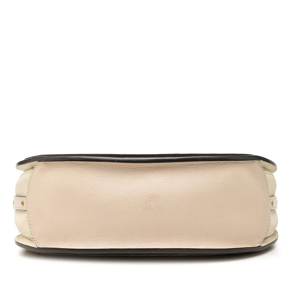 Chloé Medium Calfskin Suede Pixie Signature Satchel Beige Leather Very good - Inside View