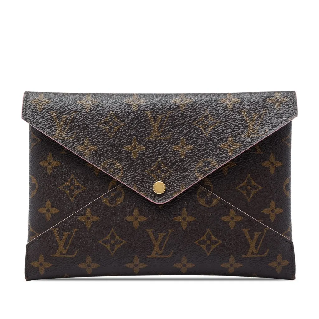 Louis Vuitton Monogram Pochette Kirigami GM Brown Very good - Front View