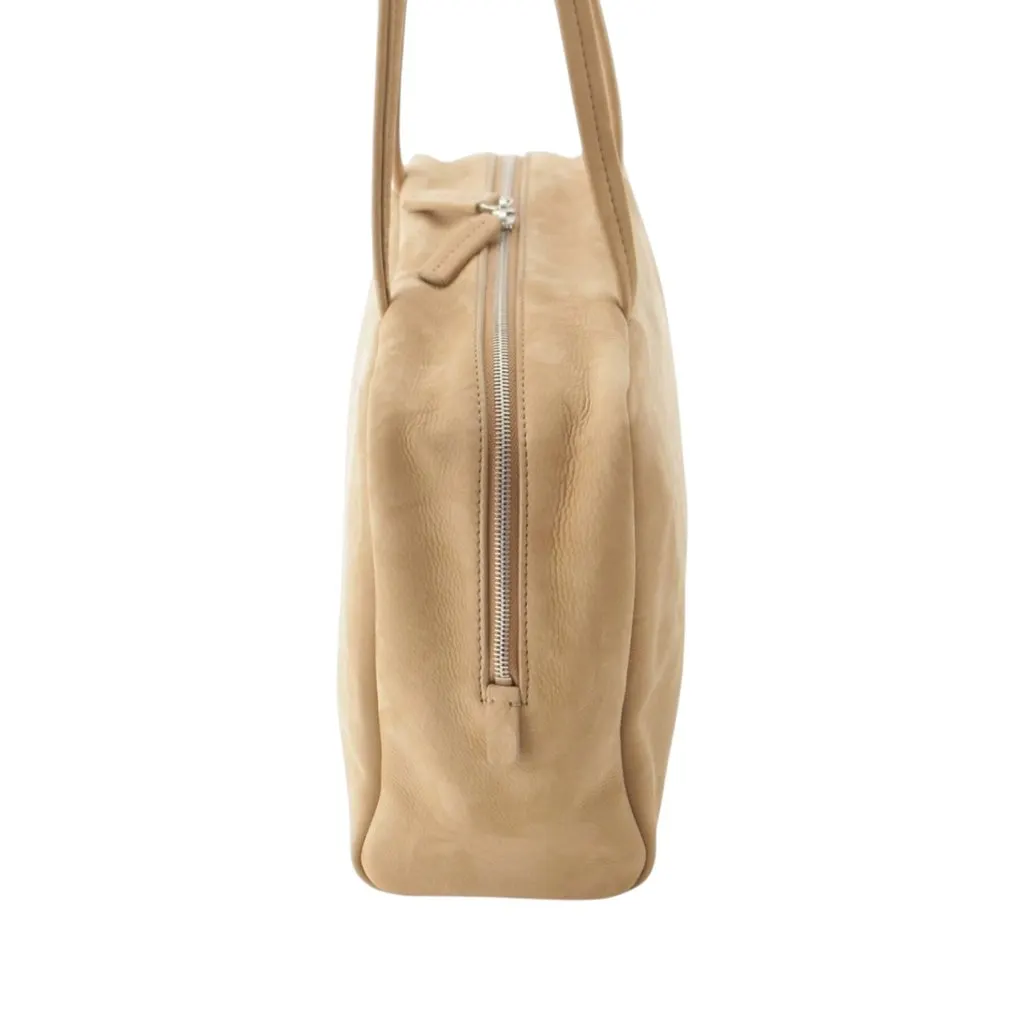 The Row Nubuck Astra Shoulder Bag Beige Leather Very good - Model View
