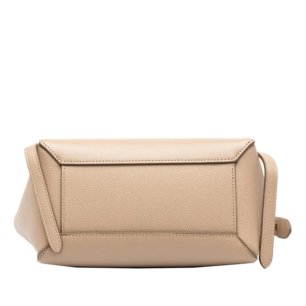 Celine Nano Grained Calfskin Belt Bag Beige Leather Good - Inside View