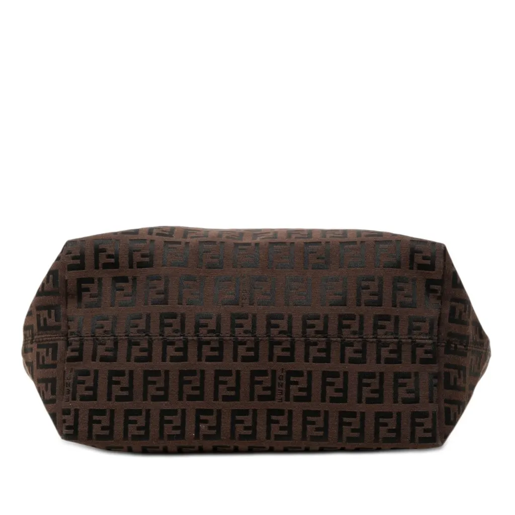 Fendi Zucchino Canvas Handbag Brown Very good - Inside View