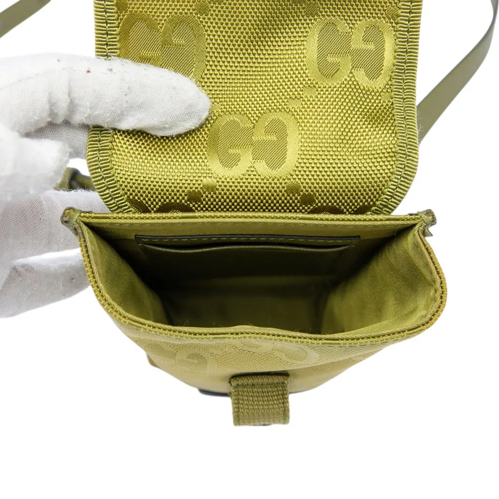 Gucci GG Nylon Off The Grid Crossbody Green Polyamide Very good - Model View