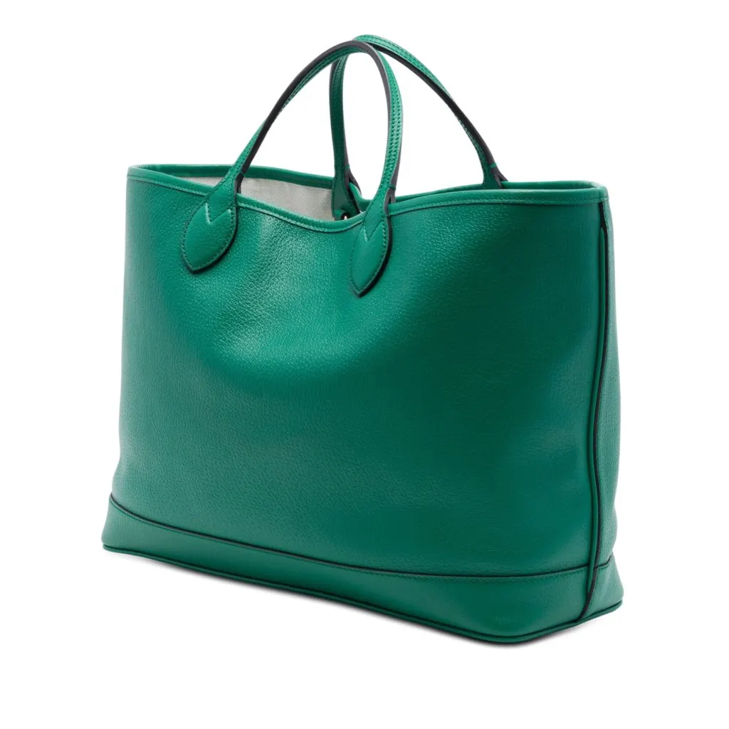 Gucci Medium Calfskin Ophidia Tote Green Leather Very good - Back View