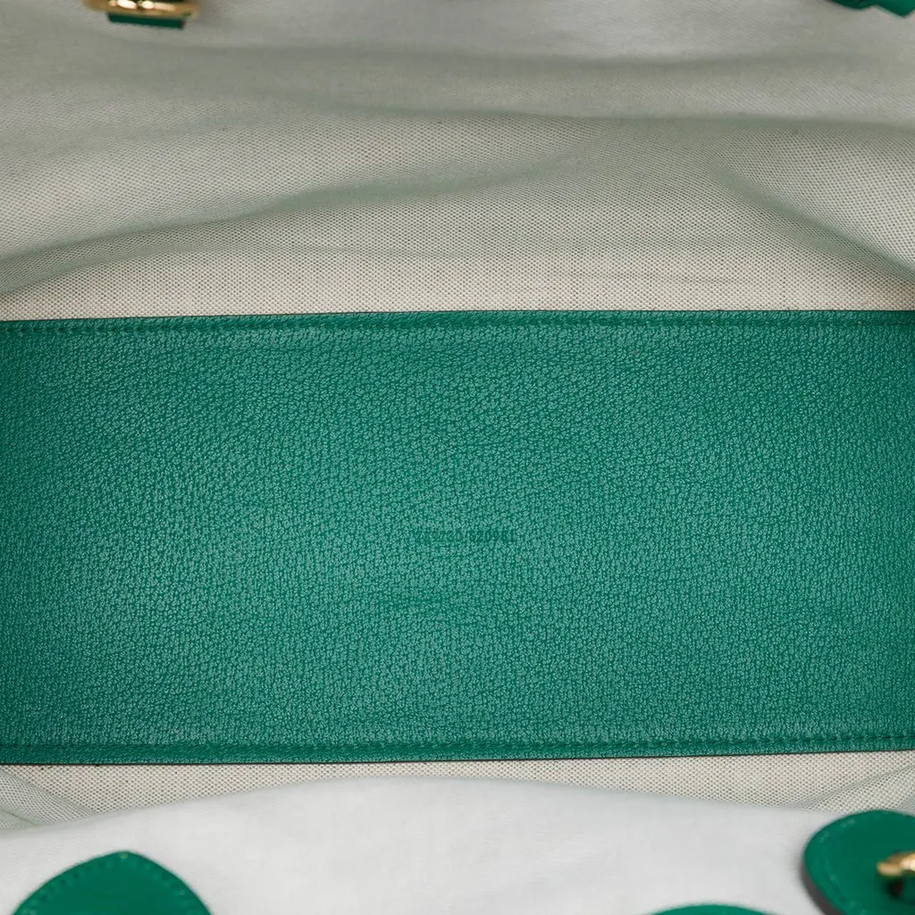 Gucci Medium Calfskin Ophidia Tote Green Leather Very good - Model View