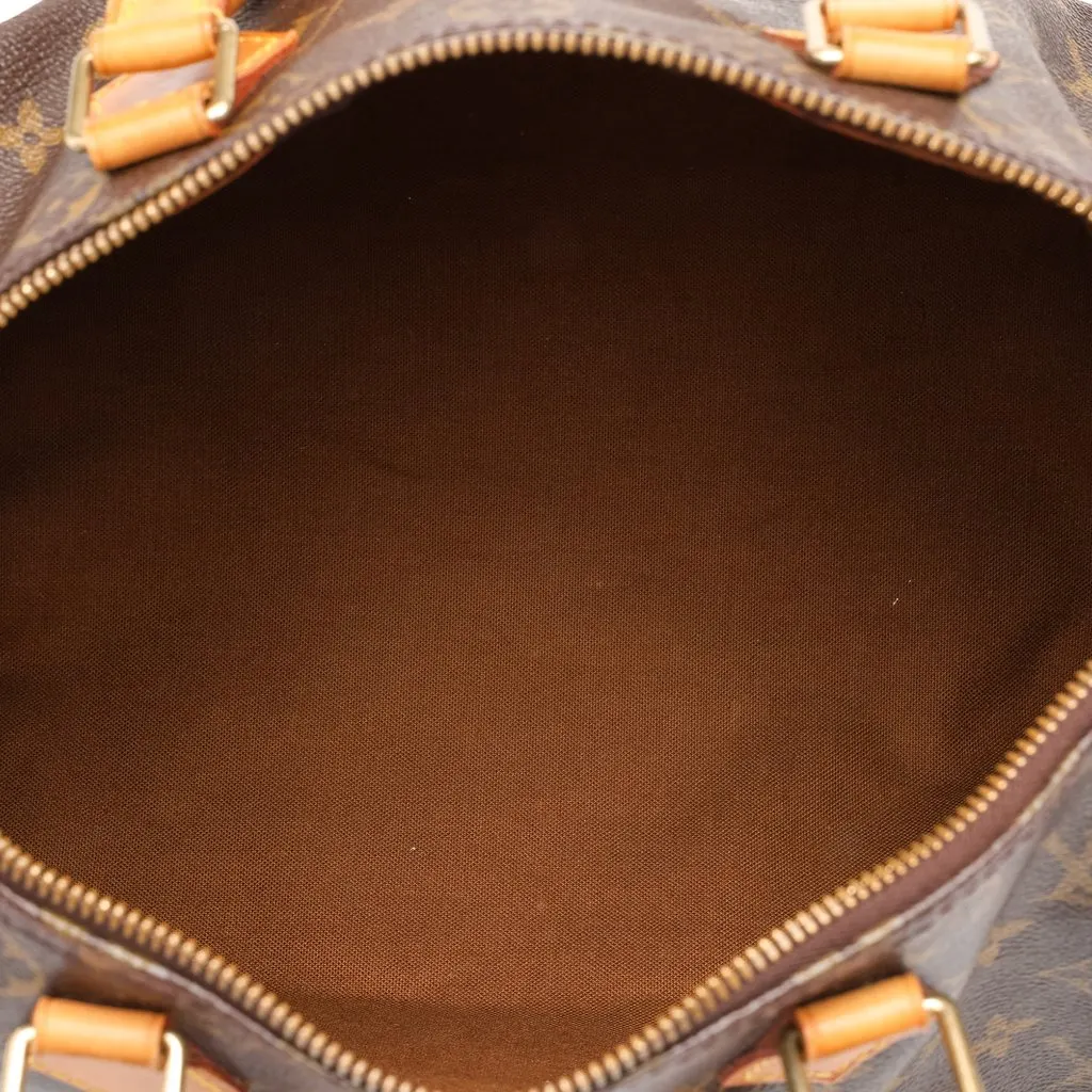 Louis Vuitton Monogram Speedy 30 Brown Good - Model View