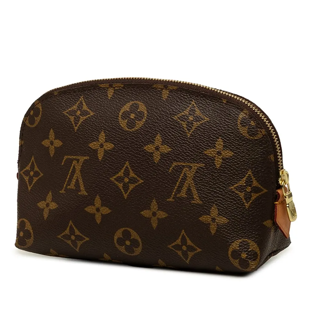Louis Vuitton Monogram Cosmetic Pouch PM Brown Canvas Good - Back View