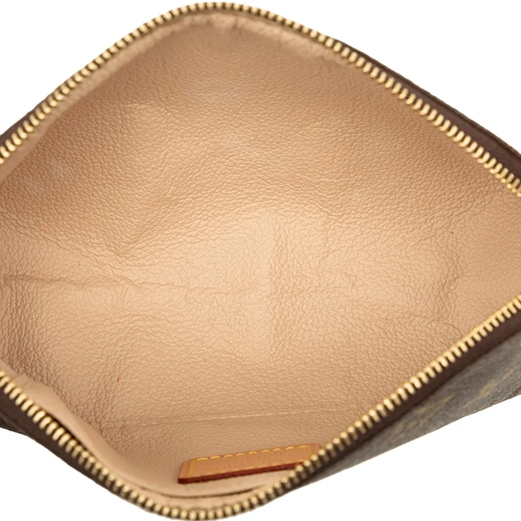 Louis Vuitton Monogram Cosmetic Pouch PM Brown Canvas Good - Model View