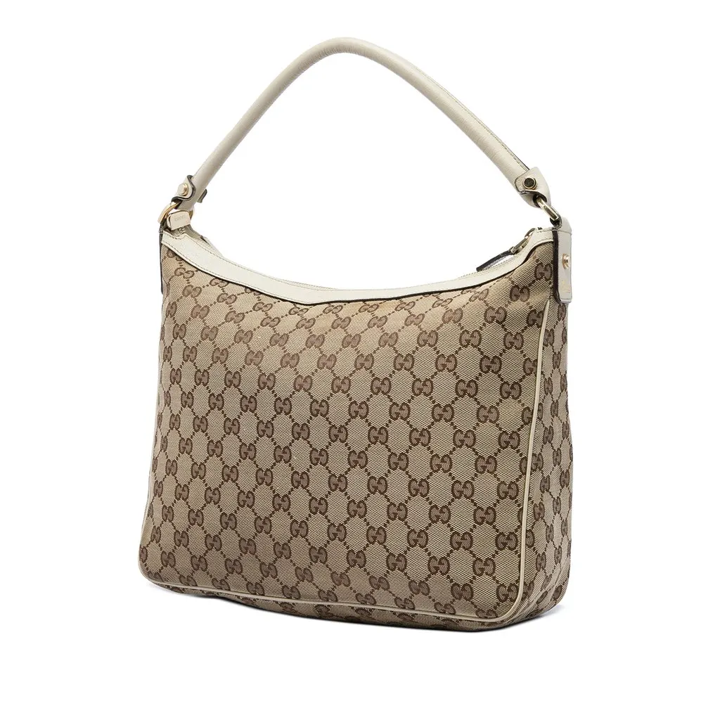 Gucci GG Canvas Abbey D Ring Handbag Beige Canvas Very good - Back View