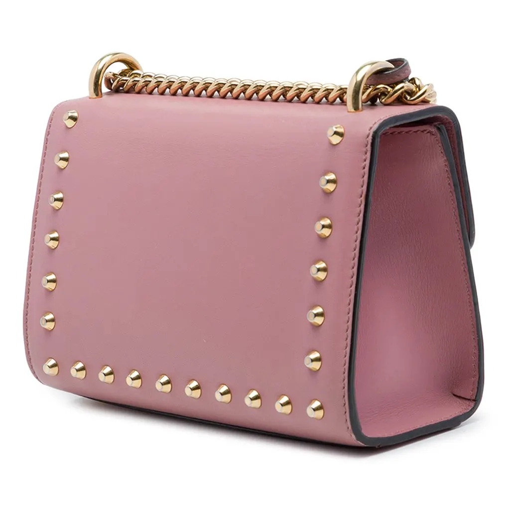 Gucci Small Pearl Studded Leather Padlock Crossbody Pink Leather Very good - Back View