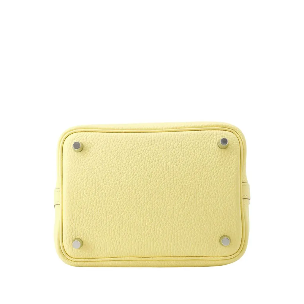 Hermès Clemence Picotin Lock 18 Yellow Leather Good - Inside View