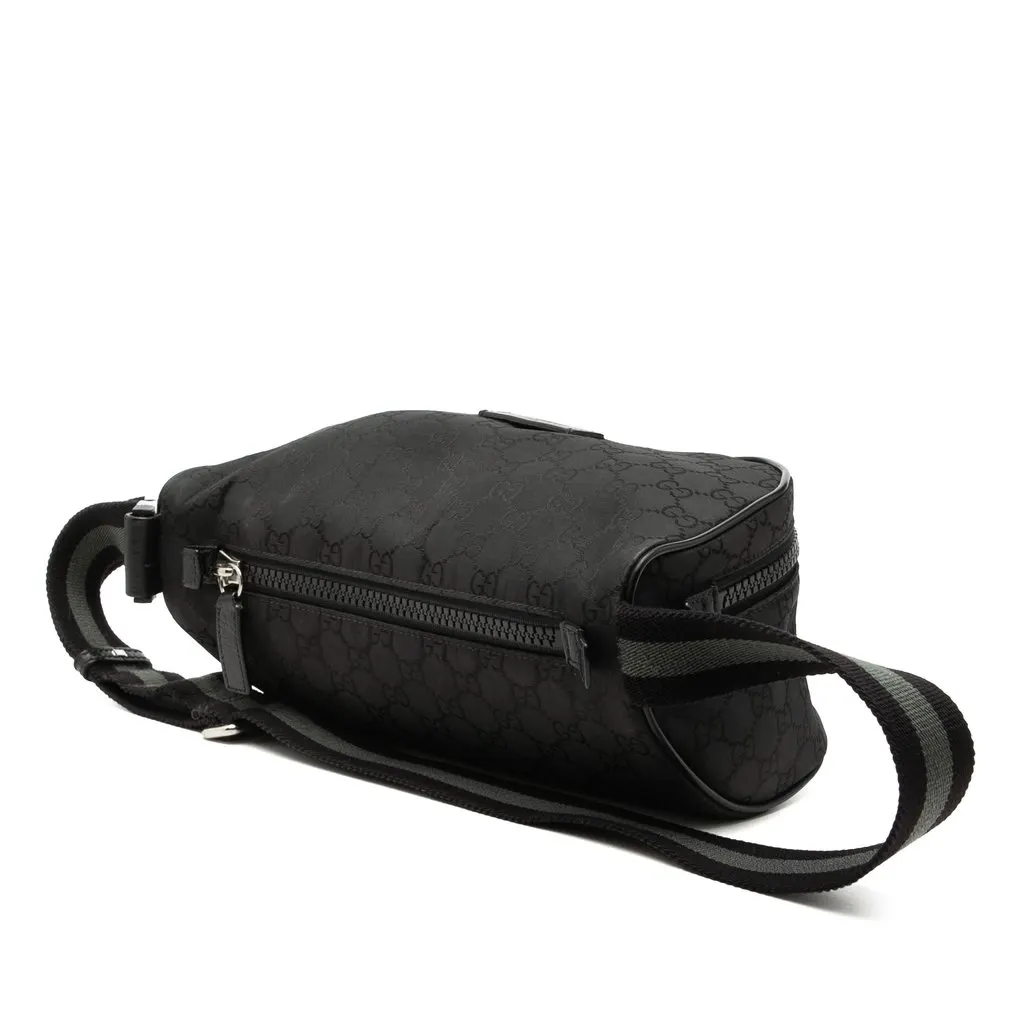 Gucci GG Nylon Web Belt Bag Black Very good - Back View