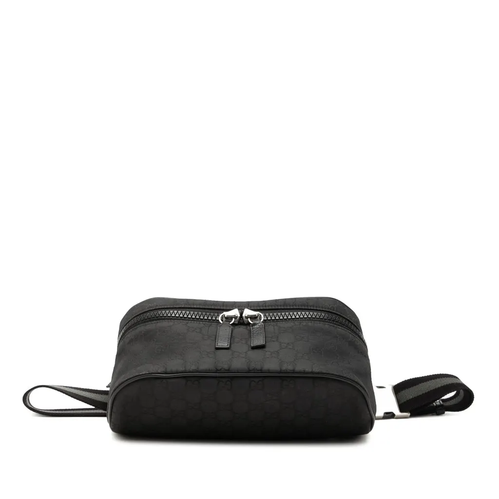 Gucci GG Nylon Web Belt Bag Black Very good - Inside View