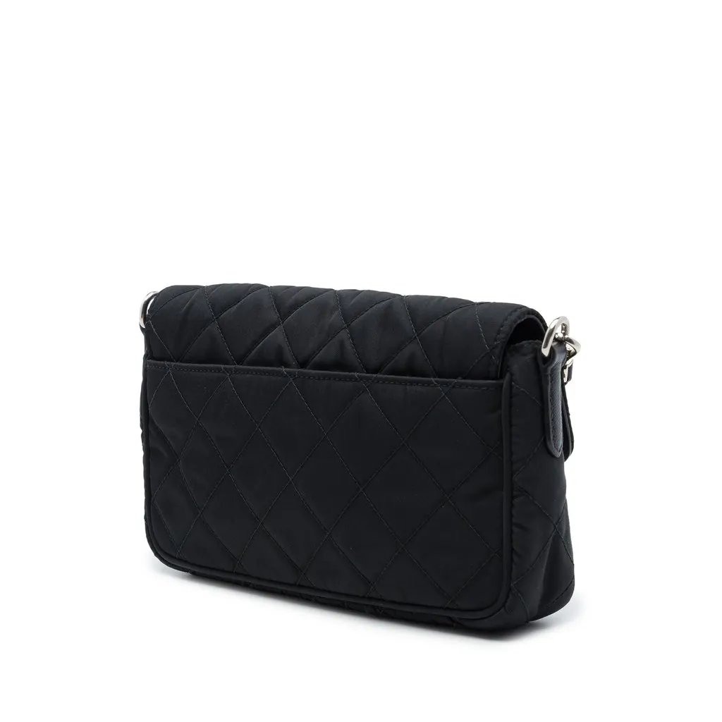 Prada Impuntu Tessuto Crossbody Black Polyamide Very good - Back View