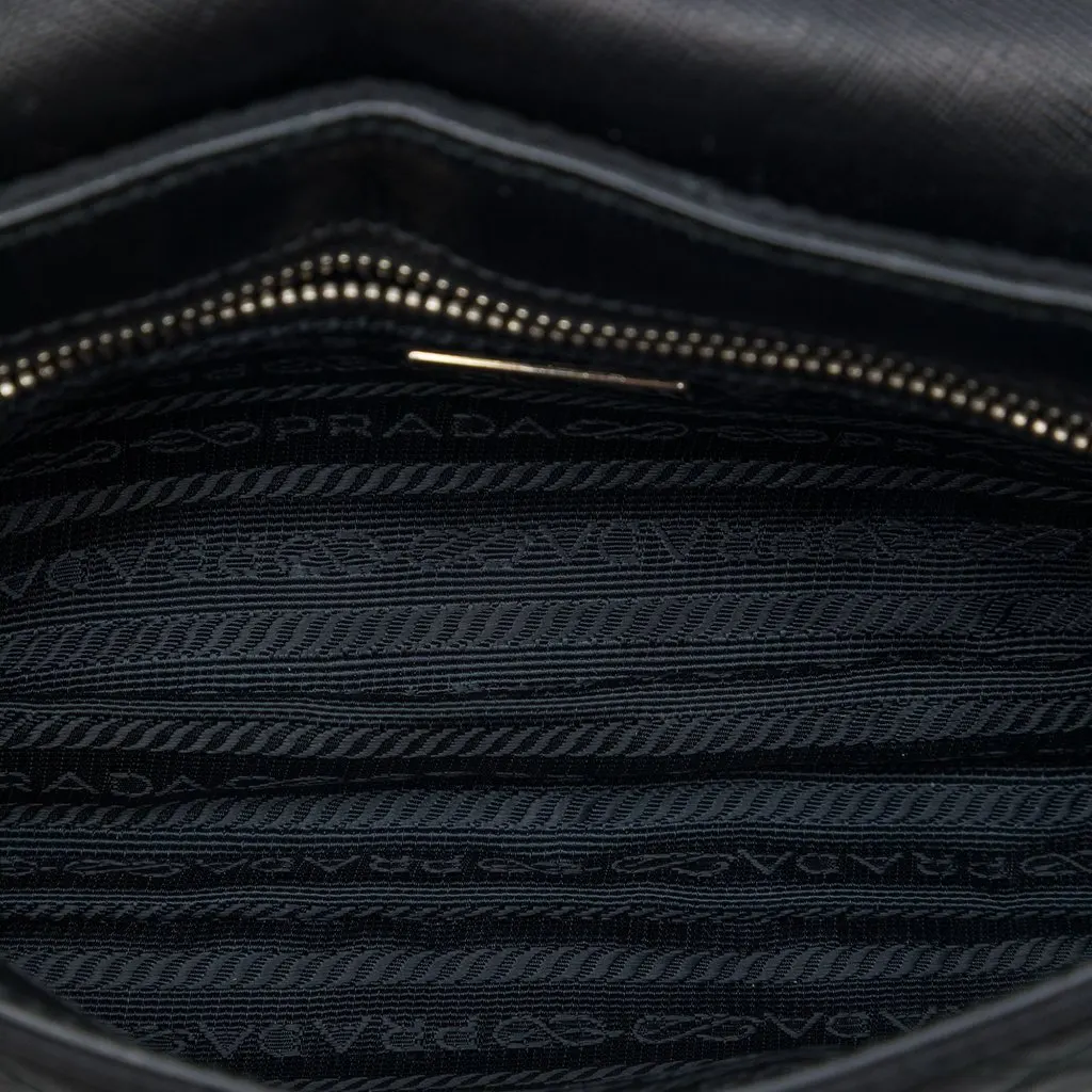 Prada Impuntu Tessuto Crossbody Black Polyamide Very good - Model View
