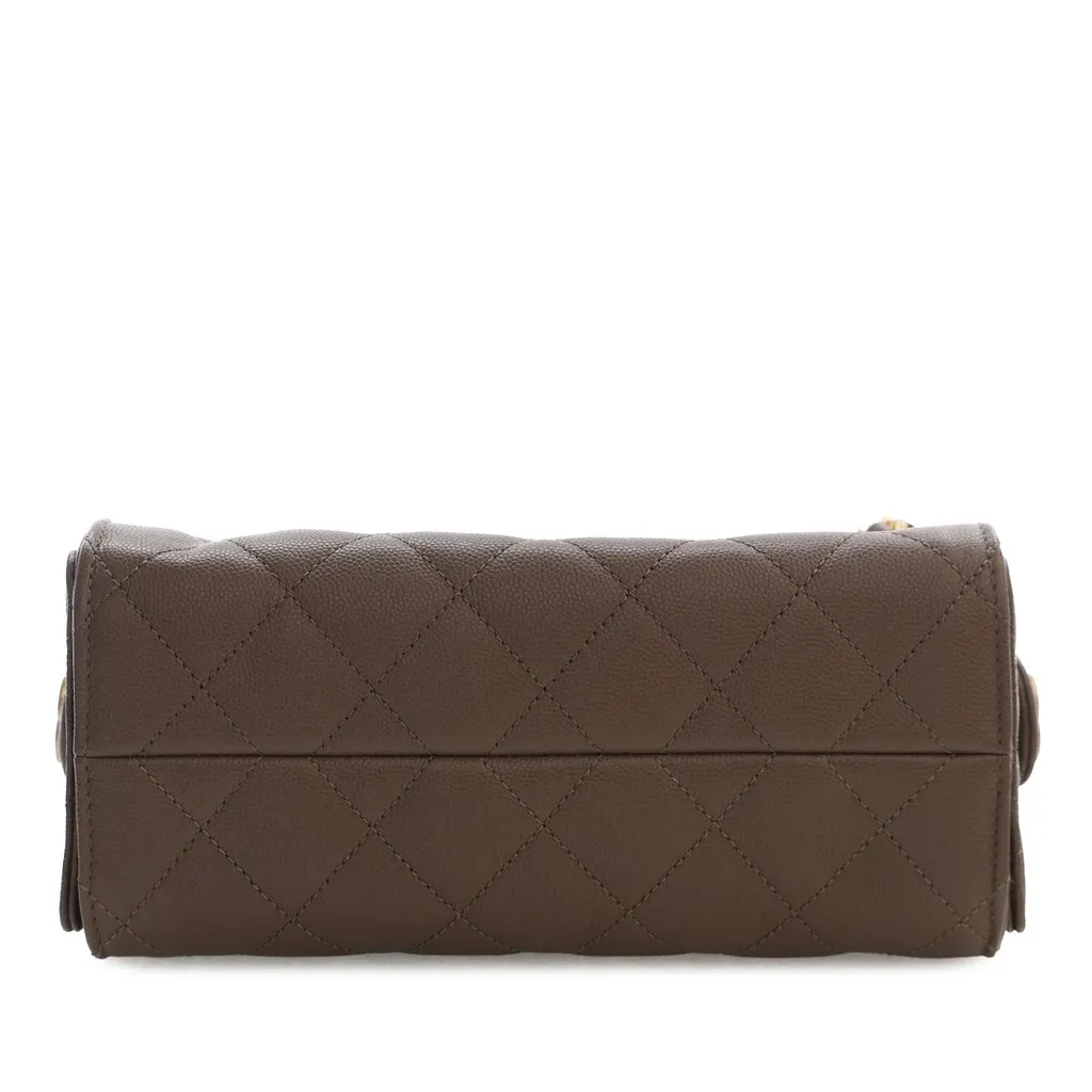 Chanel Mini Quilted Caviar Chanel 25 Hobo Brown Leather Very good - Inside View
