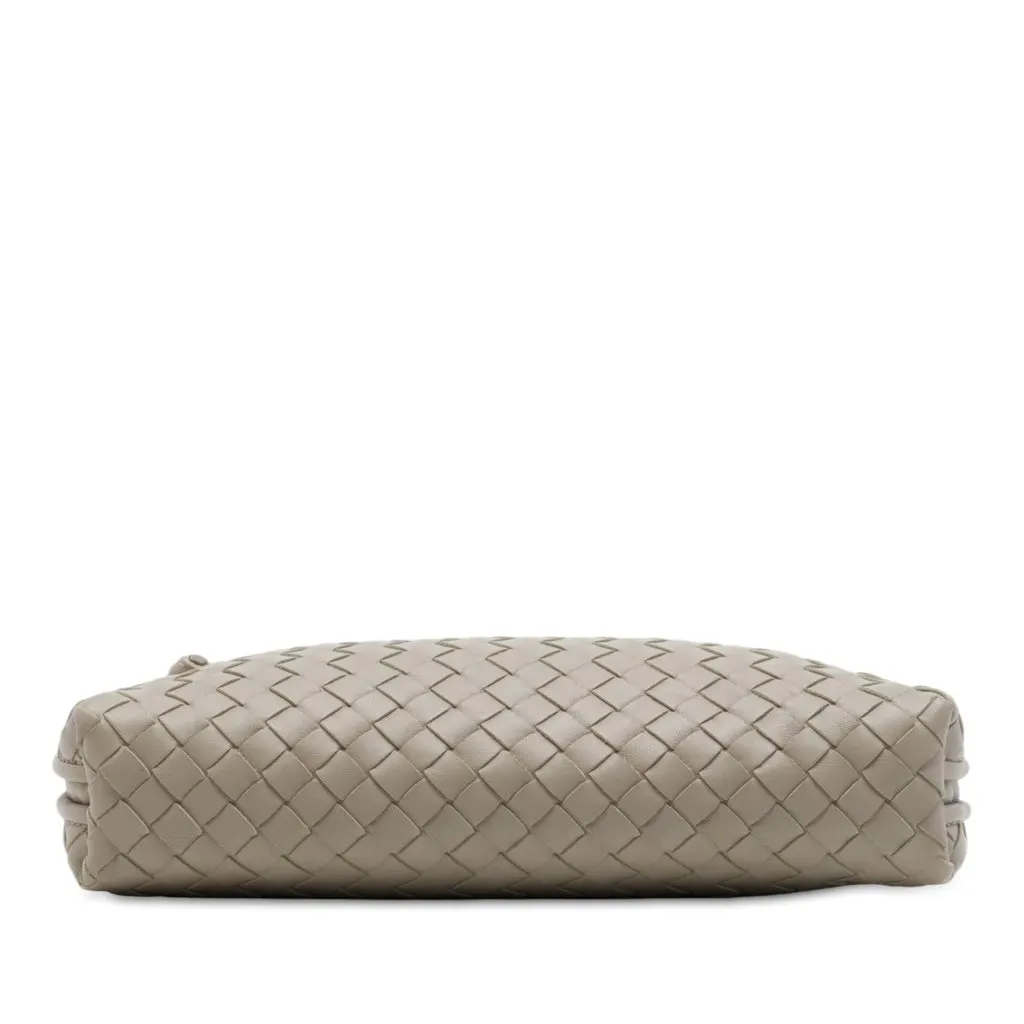Bottega Veneta Nappa Intrecciato Nodini Crossbody Grey Leather Good - Inside View