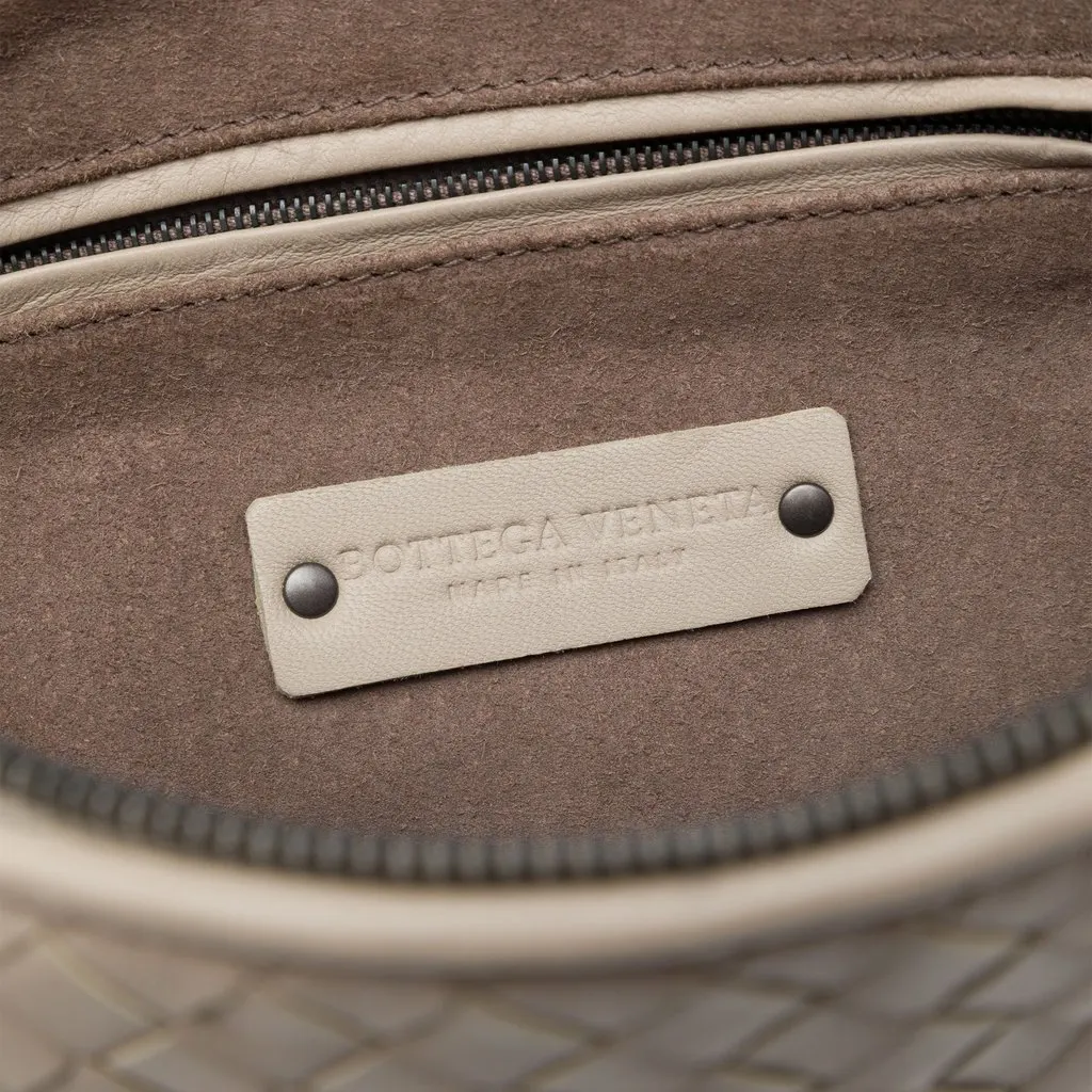 Bottega Veneta Nappa Intrecciato Nodini Crossbody Grey Leather Good - Box View