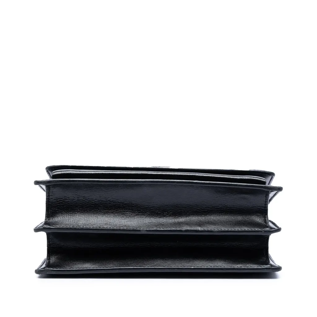 Saint Laurent Medium Calfskin Monogram Sunset Crossbody Black Leather Very good - Inside View