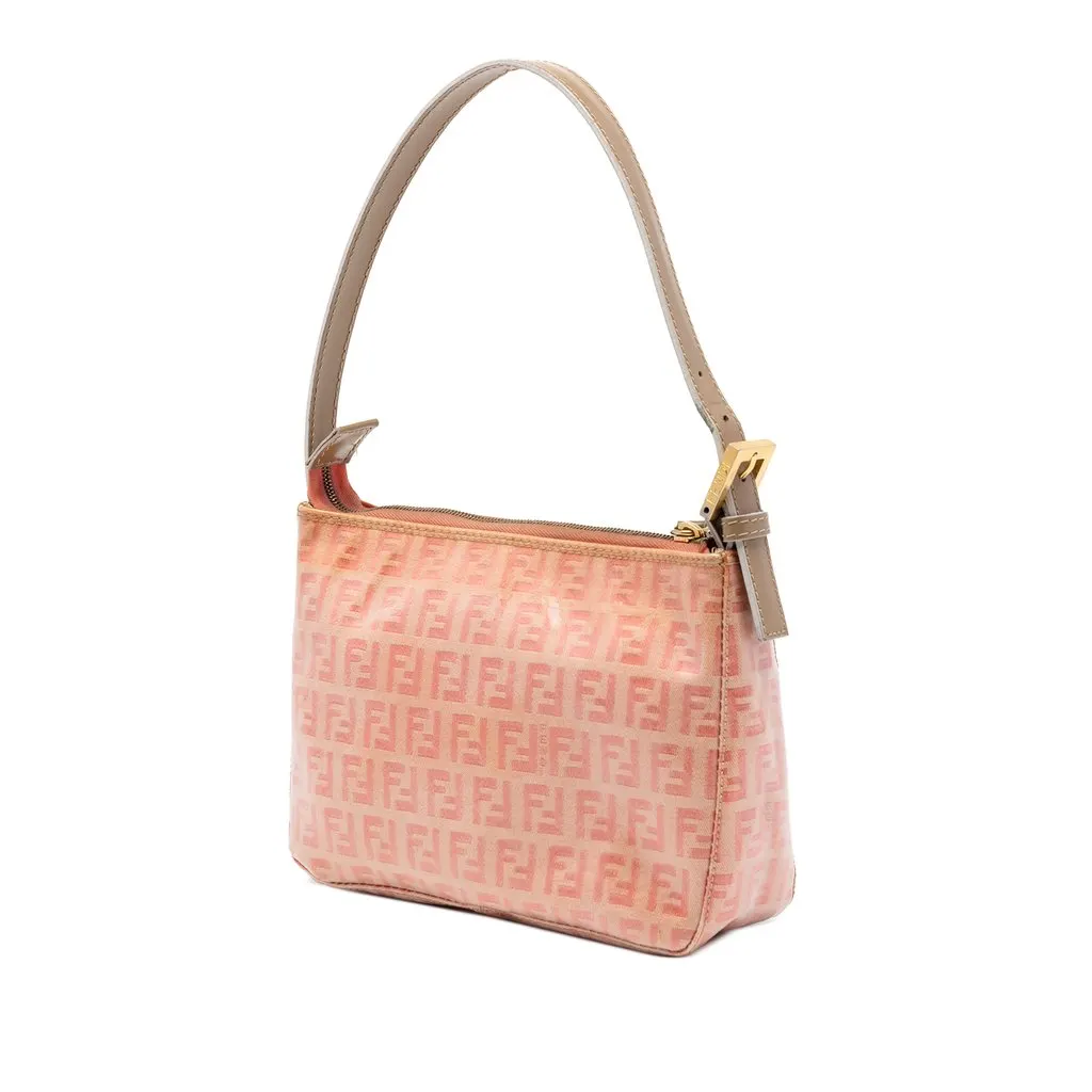 Fendi Zucchino Crystal Pochette Orange Very good - Back View