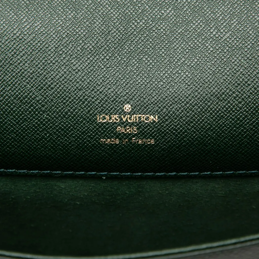 Louis Vuitton Taiga Serviette Kourad Briefcase Green Leather Very good - Box View