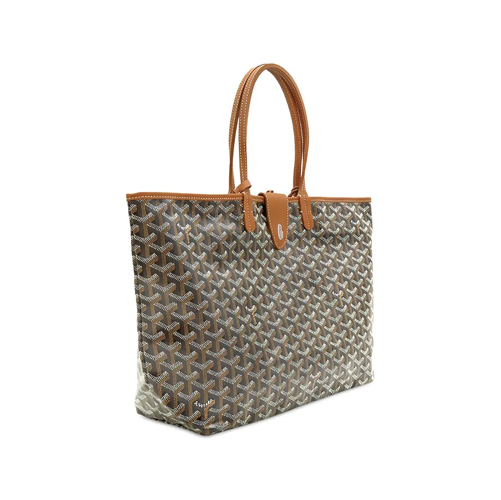 Goyard Goyardine Saint Louis PM Black Canvas Very good - Back View