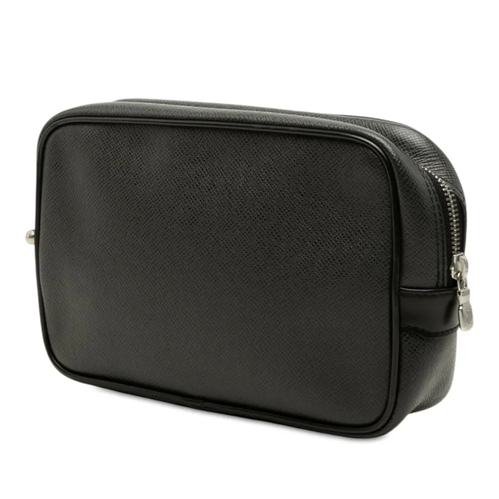 Louis Vuitton Taiga Pochette Kaluga Black Leather Very good - Back View