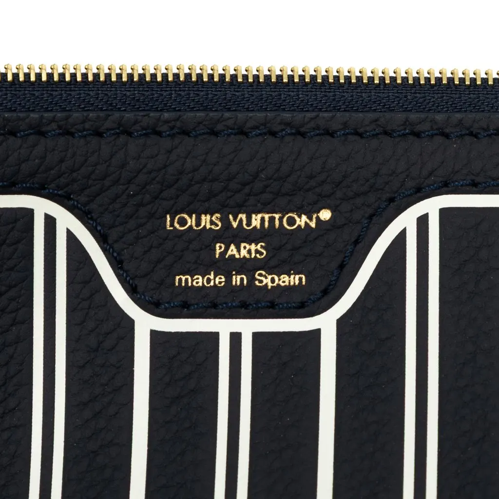 Louis Vuitton Calfskin Neverfull Inside Out MM Pouch Black Leather Very good - Box View