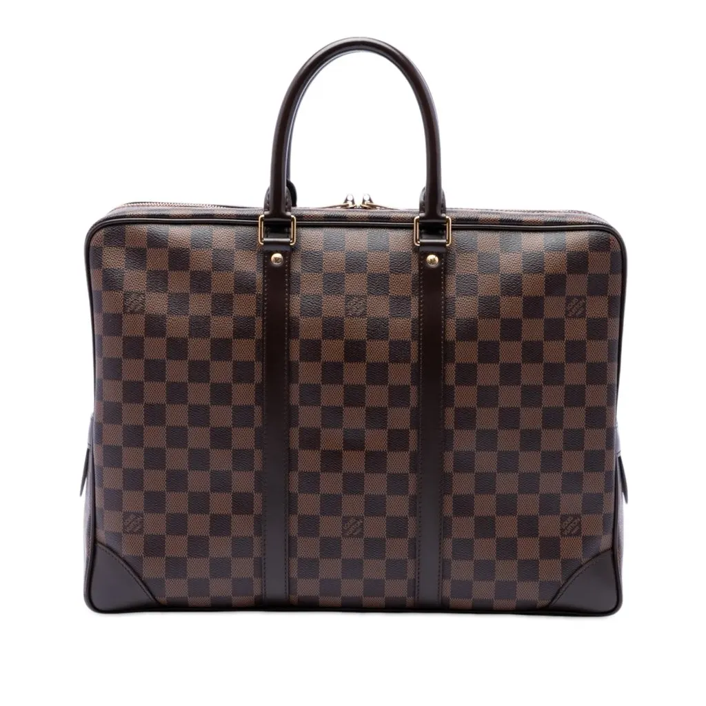 Louis Vuitton Damier Ebene Porte Documents Voyage PM Brown Very good - Front View