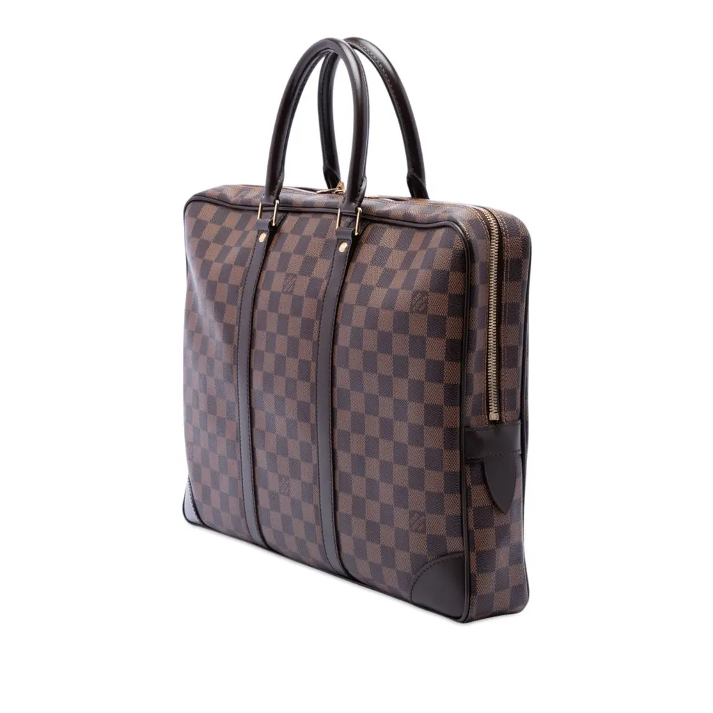 Louis Vuitton Damier Ebene Porte Documents Voyage PM Brown Very good - Back View